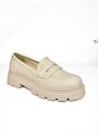 Fox Shoes R996092009 Beige Thick Soled Women's Casual Shoes