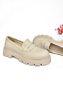 Fox Shoes R996092009 Beige Thick Soled Women's Casual Shoes