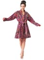 Bathrobe Key LGD 782 B23 S-XL mocca-pattern