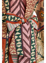 Trendyol Ethnic Patterned Midi Woven 100% Cotton Kimono & Kaftan