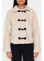 Trendyol Stone Oversize Plush Coat