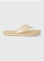 Žabky Tommy Hilfiger HILFIGER BEACH SANDAL dámské, béžová barva, na plochém podpatku, FW0FW07905