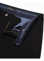 Ombre Clothing Pánské elegantní chino kalhoty SLIM FIT - černé V4 OM-PACP-0191