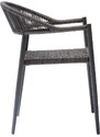 Hoorns Tmavě šedá hliníková zahradní jídelní židle Pue
