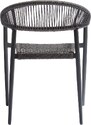 Hoorns Tmavě šedá hliníková zahradní jídelní židle Pue