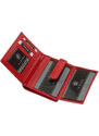 LA SCALA Červená dámská kožená peněženka (GDPN350)