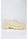 Fox Shoes P6520345009 Beige Thick Soled Women's Casual Shoes P652034500