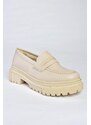 Fox Shoes P6520345009 Beige Thick Soled Women's Casual Shoes P652034500