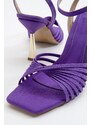 LuviShoes Bosset Women's Purple Heeled Shoes