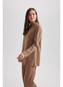 DEFACTO Regular Fit Half Turtleneck Long Sleeve Tunic