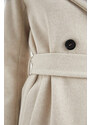 DEFACTO Regular Fit Hooded Belted Cashmere Coat