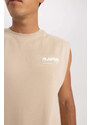 DEFACTO Boxy Fit Printed Crew Neck Premium T- Shirt