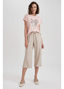 DEFACTO Linen Look Capri Trousers