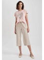 DEFACTO Linen Look Capri Trousers