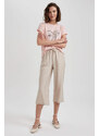 DEFACTO Linen Look Capri Trousers