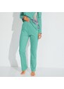 Blancheporte Pyžamo s dlouhými rukávy a potiskem rozet, bavlna blankytně modrá 34/36