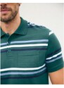 Blancheporte Pruhované polo tričko s krátkými rukávy zelená 87/96 (M)
