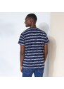 Blancheporte Pruhované tričko s krátkými rukávy, bio bavlna nám.modrá/bílá 87/96 (M)
