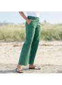 Blancheporte Široké kalhoty, bavlna-len tmavě zelená 40