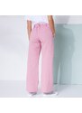 Blancheporte Široké kalhoty, bavlna-len růžová 36