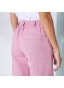 Blancheporte Široké kalhoty, bavlna-len růžová 36