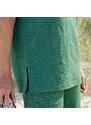 Blancheporte Tunika s tuniským výstřihem, bavlna-len tmavě zelená 48