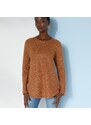 Blancheporte Rozšířený pulovr, hladký pletený vzor oříšková 34/36