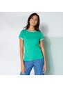 Blancheporte Dvoubarevné tričko s krátkými rukávy zelená 34/36