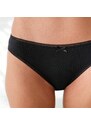 Blancheporte Sada 4 bavlněných slipových kalhotek mini se sladěným potiskem zvířecí kůže černá/bílá 34/36