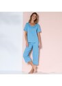 Blancheporte Pyžamo se 3/4 kalhotami, puntíkatý vzor modrá 34/36