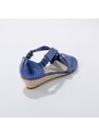 Blancheporte Pružné sandály na klínovém podpatku modrá 39