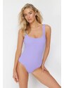 Trendyol Lilac Square Neck Regular Swimsuit