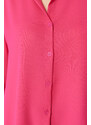 Trendyol Fuchsia Mother of Pearl Buttoned Regular Fit Matte Woven Shirt