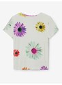 Bílé holčičí květované tričko Desigual Danerys - Holky