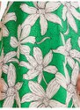 Bílo-zelené dámské květované šaty Desigual Nashville - Dámské