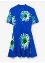 Modré dámské květované šaty Desigual Margaritas - Dámské