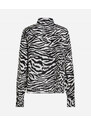 HALENKA KARL LAGERFELD ANIMAL PRINT SILK SHIRT