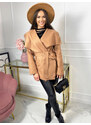 Fashionweek Elegantní flaušový mini kabátek LINE