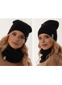 Fashionweek Dámská souprava čepice a šály moderni zimní set čepice a šála,pletený tunel ZIZI30