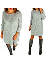 Fashionweek Pohodlné pletené šaty,tunika pro chladnější počasí OVERSIZE MD24/K22