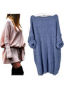 Fashionweek Pohodlné pletené šaty,tunika pro chladnější počasí OVERSIZE MD24/K22