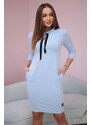 Fashionweek Mikinové šaty z bavlněného materiálu s kapsami K9438