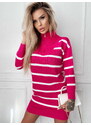 Fashionweek Dámské šaty svetrové pletené šaty,tunika se stojáčkem a zipem NB72306