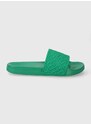 Pantofle Tommy Hilfiger TH MONOGRAM POOL SLIDE dámské, bílá barva, FW0FW06987