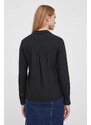 Košile Calvin Klein dámská, černá barva, regular, s klasickým límcem