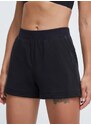 Tréninkové šortky Calvin Klein Performance černá barva, hladké, medium waist