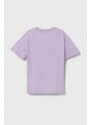 Bavlněné tričko Pinko Up fialová barva