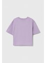 Dětské bavlněné tričko Pinko Up fialová barva