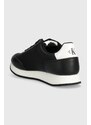 Sneakers boty Calvin Klein Jeans RUNNER LOW LACE MIX ML MET černá barva, YW0YW01370