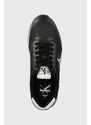 Sneakers boty Calvin Klein Jeans RUNNER LOW LACE MIX ML MET černá barva, YW0YW01370